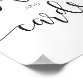 ナチュラルなスクリプトギフトとカードのサイン ポスター (角)