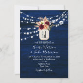 ナチュラルなストリングライトの結婚式招待状 招待状 (正面)