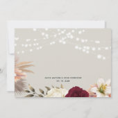 ナチュラルなストリングライトのSave the Date セーブザデート (裏面)