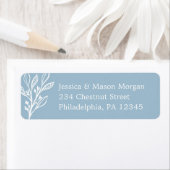 ナチュラルなダスティーブルーの差出人ラベル ラベル (インサイチュ)