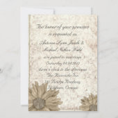 ナチュラルなダリアのウェスタンカントリーウェディング 招待状 (裏面)