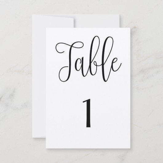 ナチュラルなテーブルナンバー　クラフト。モダンカントリーウェディング 招待状 (正面)