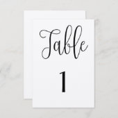 ナチュラルなテーブルナンバー　クラフト。モダンカントリーウェディング 招待状 (正面/裏面)