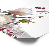 ナチュラルなバラとランタン 結婚前お披露目会 ウェルカム ポスター (角)