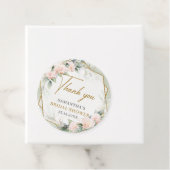 ナチュラルなバラ色のローズ ゴールドフレーム ブライダルシャワー フェイバータグ (インサイチュ)