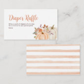 ナチュラルなパンプキンのベイビーシャワー - おむつくじカード エンクロージャーカード (正面/裏面)