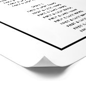 ナチュラルなピンクのバラのウェディング席次表 ポスター (角)