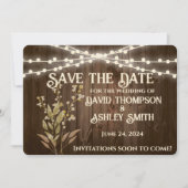 ナチュラルなフラットセーブザデートカード セーブザデート (正面)