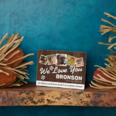 ナチュラルなペットメモリアルキーホルダー フォトプラーク (側面)