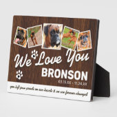 ナチュラルなペットメモリアルキーホルダー フォトプラーク (側面)