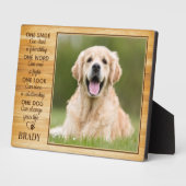 ナチュラルなペット写真 犬好き名言 記念品 フォトプラーク (側面)