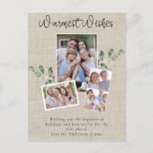 ナチュラルなホリデーカード 写真コラージュ シーズンポストカード (正面)