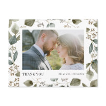 ナチュラルなユーカリの写真 結婚式のお礼