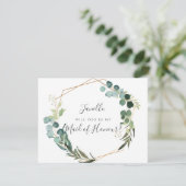 ナチュラルなユーカリ 私のDIYブライズメイドに 招待状 (スタンド正面)