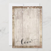 ナチュラルなライトウッドと照明、 私たちふたりだけで式を挙げました, レセプション 招待状 (裏面)