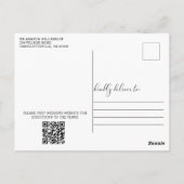 ナチュラルなラウレルリースのクラフト紙 ブライダルシャワー招待状 ポストカード (裏面)