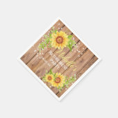 ナチュラルなリタイアメントパーティー 花のひまわりパーティー スタンダードカクテルナプキン (角)