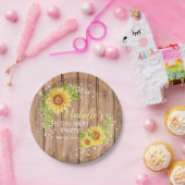 ナチュラルなリタイアメントパーティー 花のひまわりパーティー ペーパープレート (パーティー)