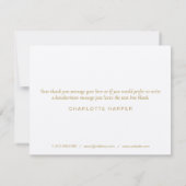 ナチュラルなローズのガーランド ビジネス サンクス カード (裏面)