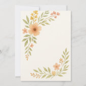 ナチュラルなワイルドフラワー リハーサルディナー招待状 招待状 (裏面)