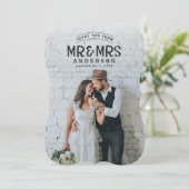 ナチュラルな写真の結婚報告カード シーズンカード (スタンド正面)