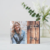 ナチュラルな写真 卒業のお知らせ & サンクス ポストカード (スタンド正面)