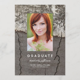 ナチュラルな写真 卒業パーティーとお知らせ 招待状