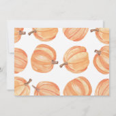 ナチュラルな卒業パーティーのかぼちゃの水彩写真 招待状 (裏面)