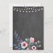 ナチュラルな卒業パーティーのパステルピンクの花の招待状 招待状 (裏面)