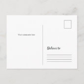 ナチュラルな婚約発表パーティーのポストカード インビテーションポストカード (裏面)