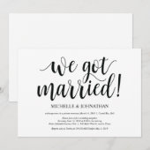 ナチュラルな少人数結婚式の招待状 招待状 (正面/裏面)