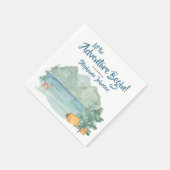 ナチュラルな山岳の冒険 ブライダルシャワー スタンダードカクテルナプキン (角)