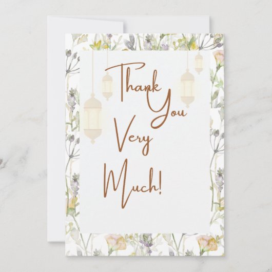 ナチュラルな感謝カード サンキューカード (正面)