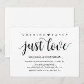 ナチュラルな挙式後の招待状カード 招待状 (正面/裏面)