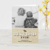 ナチュラルな最高のパパ 父の日のモノクロ写真 カード (黄色い花)