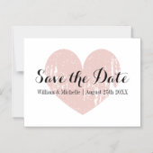 ナチュラルな木製の鹿の角の結婚式の「save the date」カード マグネット招待状 (正面)