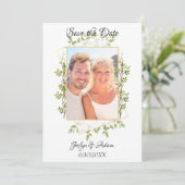 ナチュラルな枝のグリーンウェディング招待状 招待状 (スタンド正面)