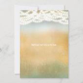 ナチュラルな枝のリースとライトの結婚式招待状 招待状 (裏面)