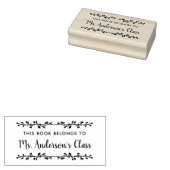 ナチュラルな枝の先生ブックプレートラベル ラバースタンプ (押印)