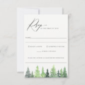 ナチュラルな森のウェディング 食物アレルギーへの回答カード 出欠カード (正面)