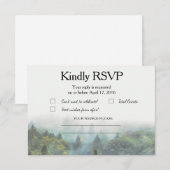 ナチュラルな森のウェディング・RSVP 出欠カード (正面/裏面)