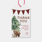 ナチュラルな森の感謝を込めた誕生日プレゼントタグ ギフトタグ (正面)