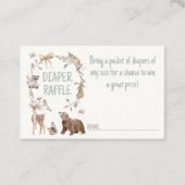 ナチュラルな森の赤ちゃんシャワーおむつくじ挿入ページ ロイヤリティカード (正面)