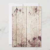 ナチュラルな森の鹿の花のファーストバースデー 招待状 (裏面)