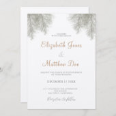 ナチュラルな森林のウェディング　山のウェディング招待状 招待状 (正面/裏面)