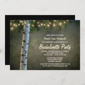 ナチュラルな樺の木の花嫁パーティー招待状 招待状 (正面/裏面)