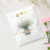 ナチュラルな水彩画のベイビーズブレス ウェディングシャワーバッグ フェイバーバッグ (封をした状態)