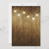 ナチュラルな照明のストリングス ウェディング案内カード 招待状 (裏面)