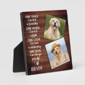 ナチュラルな犬好きの名言 思い出のペット犬の写真 フォトプラーク (正面)