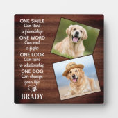 ナチュラルな犬好き名言 思い出のペット犬写真  フォトプラーク (正面)